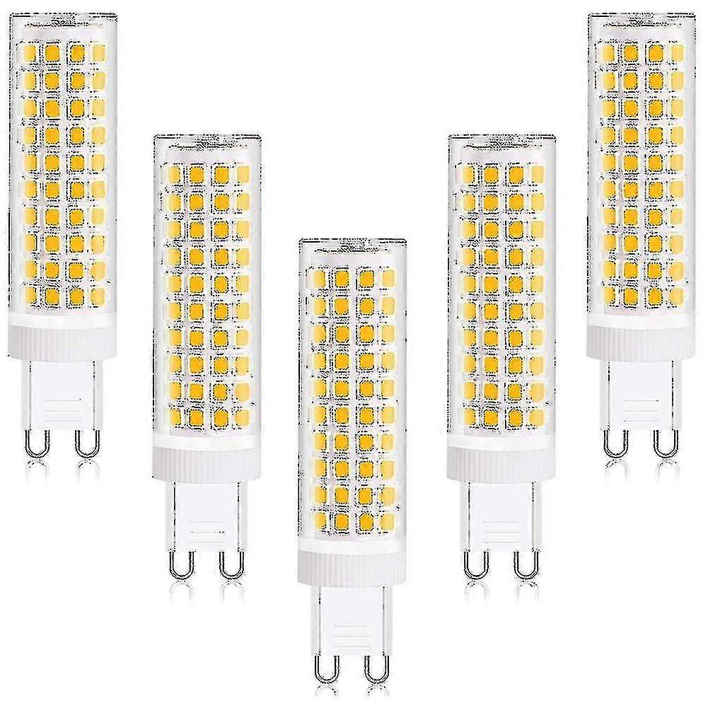 G9 LED Bulb 12W Warm White 3000K - Non-dimmable 1100 Lumens (5-Pack)
