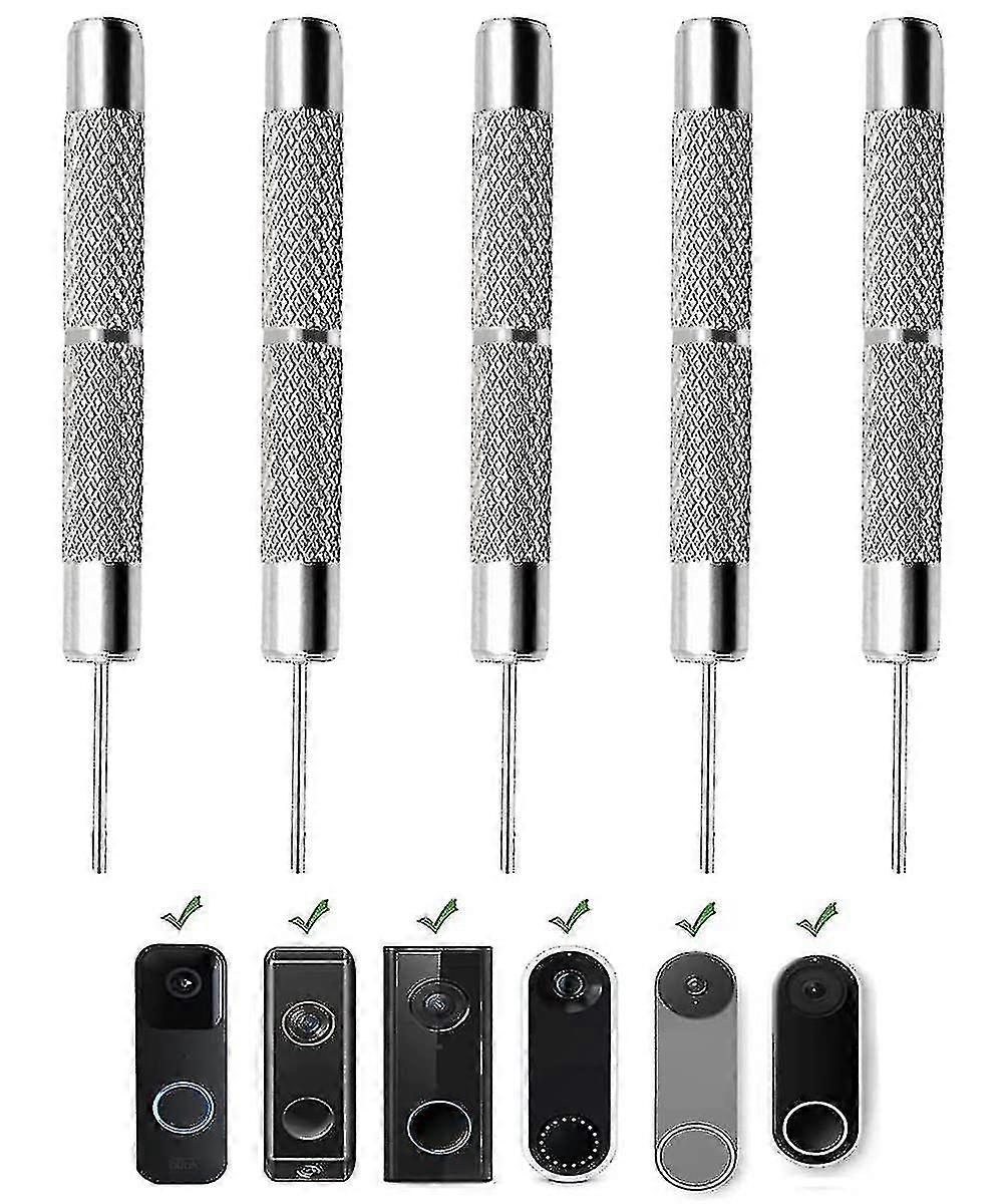 5 Pack Doorbell Removal Pin, Release Key Security Removal Tool Replacement, Remove Video Doorbell From Mount
