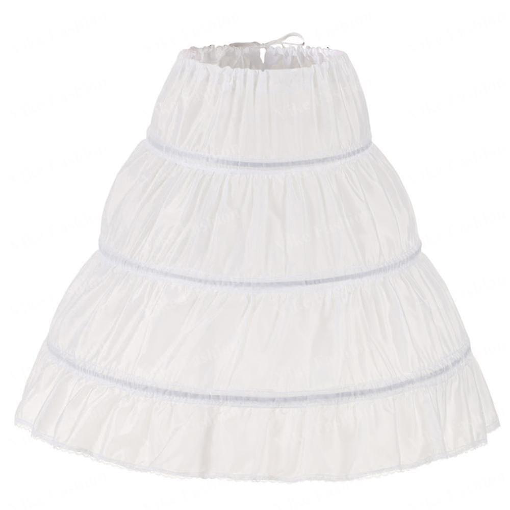 Crinoline Lace Trim Flower Underskirt Elastic Waist