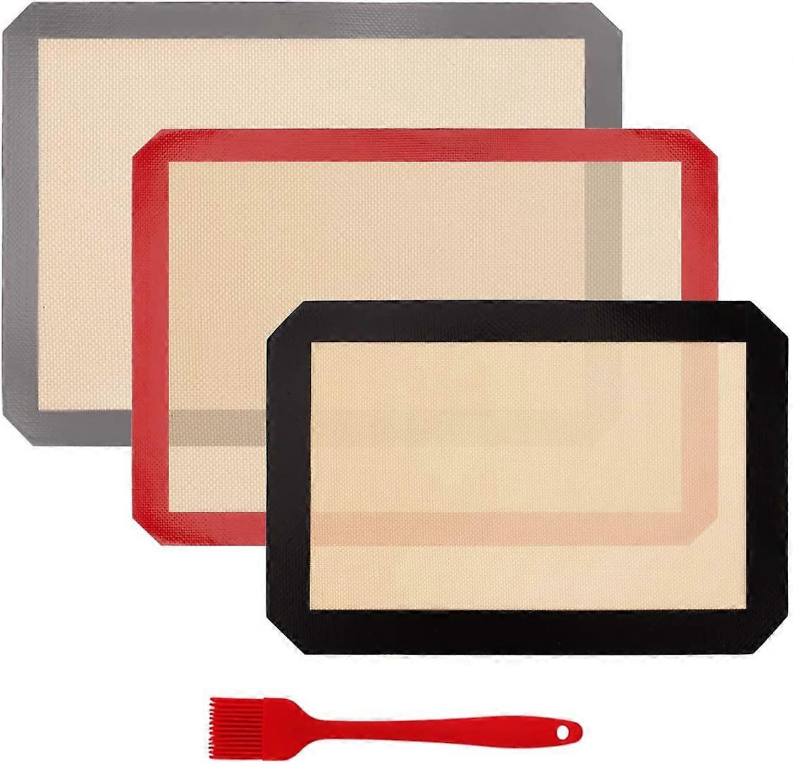 Silicone Baking Mat Set Half a Cooking Non-stick Macaron Pastry Mat 3Pcs