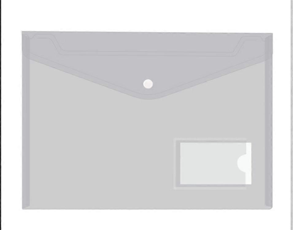 20 Pack A4 Plastic FolderTransparent - Document Pockets - Snap Button Folder with Pocket - A4 Plastic Flap Folder - Transparent Document Folder for Do