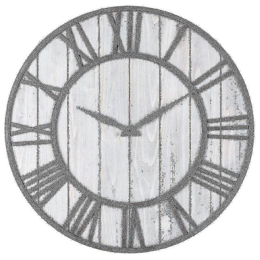 YYH-Decorative Wall Clock Large Size With Roman Numerals For HomeGray