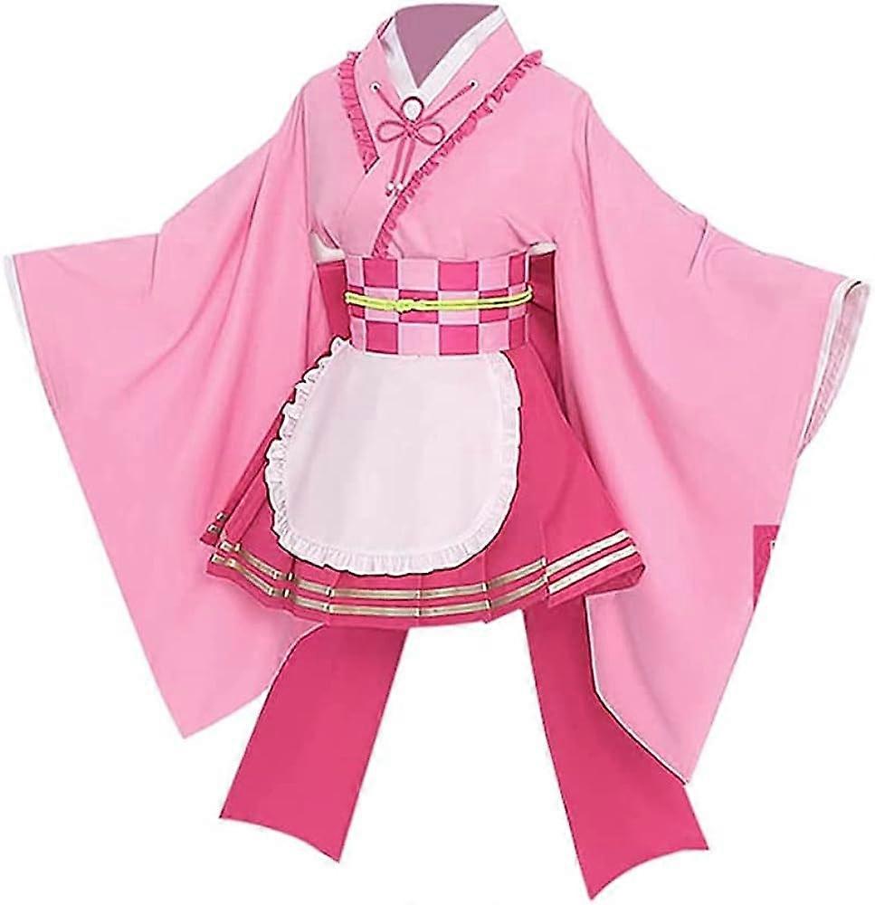 For Maid Dress Cosplay Costume Shinobu Lolita Maid Dress Set Halloween Party Costume