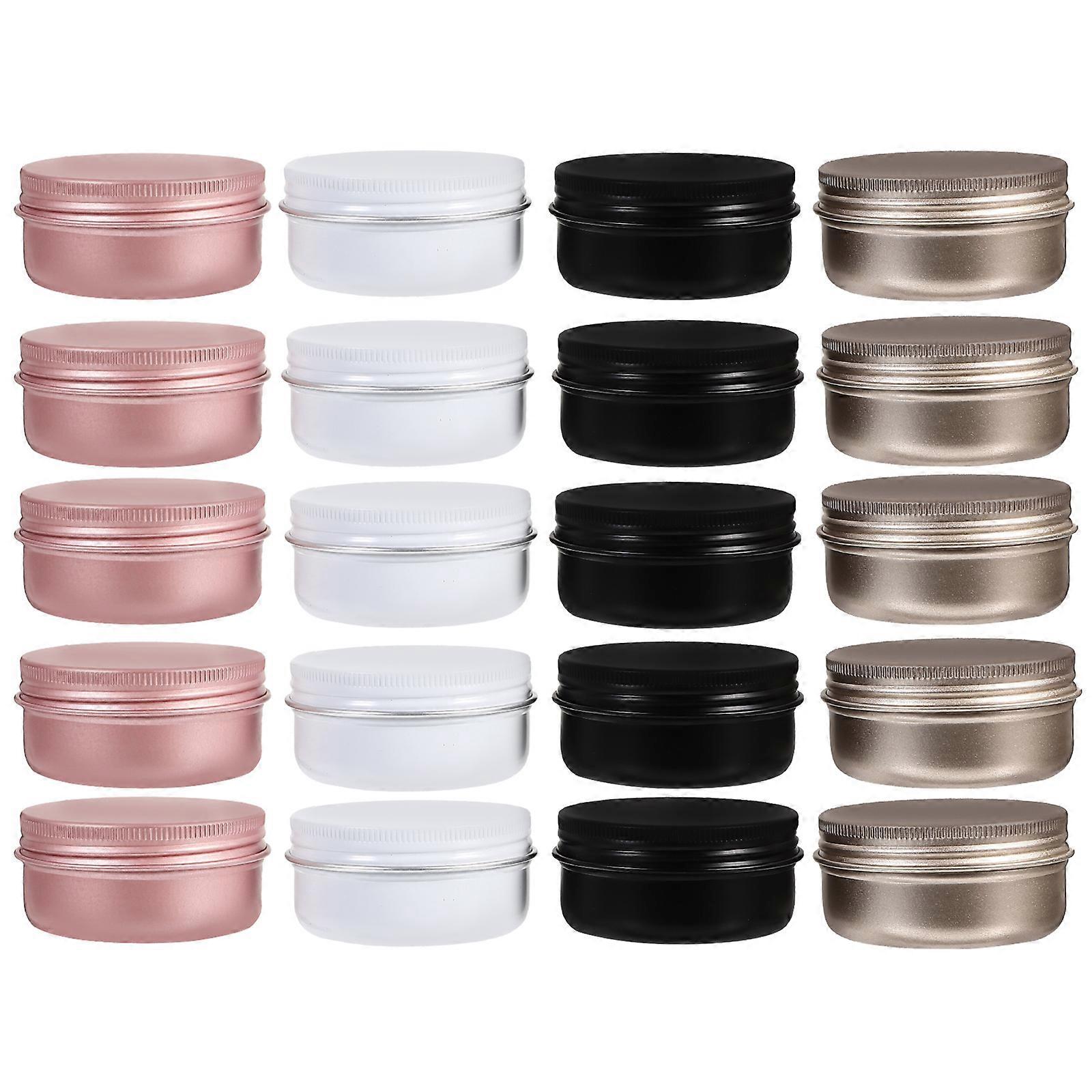 20pcs Aluminum Boxes Cosmetics Packing Boxes Round Cream Paste Subpackage Boxes