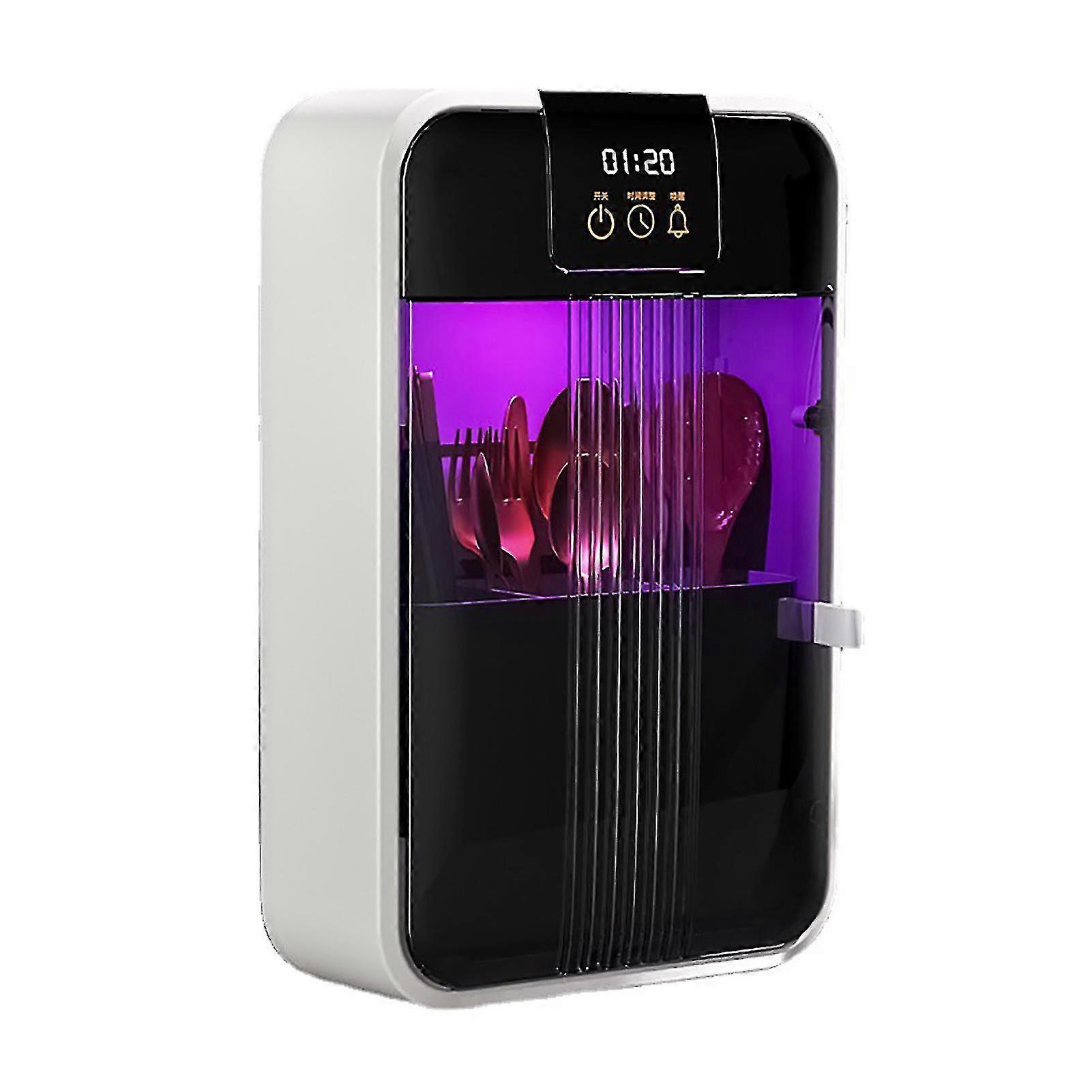 Wall Mount Chopstick Drying Cage - White Household Storage Holder