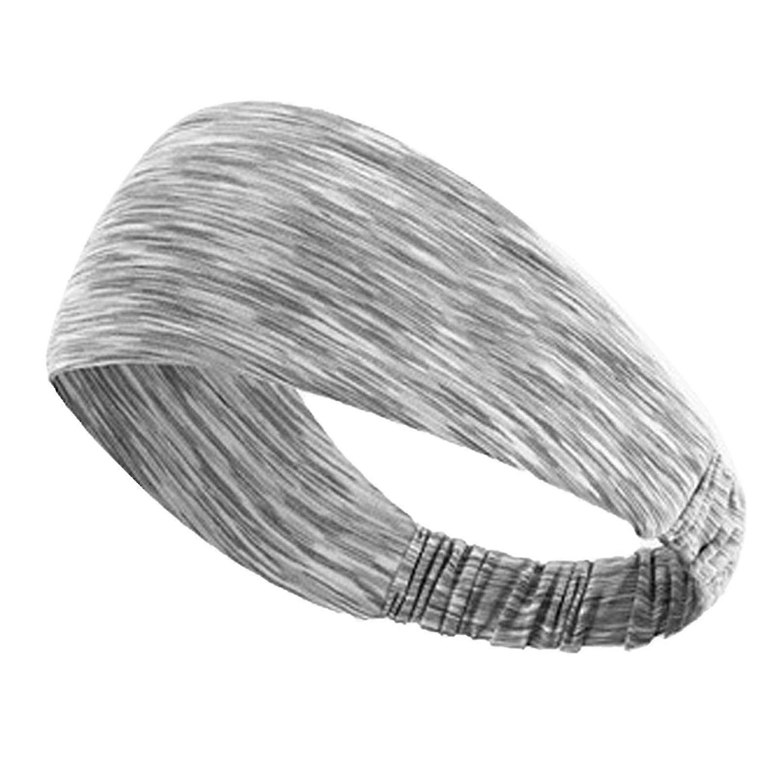 Grey Sports Yoga Headband - Colorful, Slip Resistant, Quick Heat Dissipation, Moisture Absorption, Soft Breathable