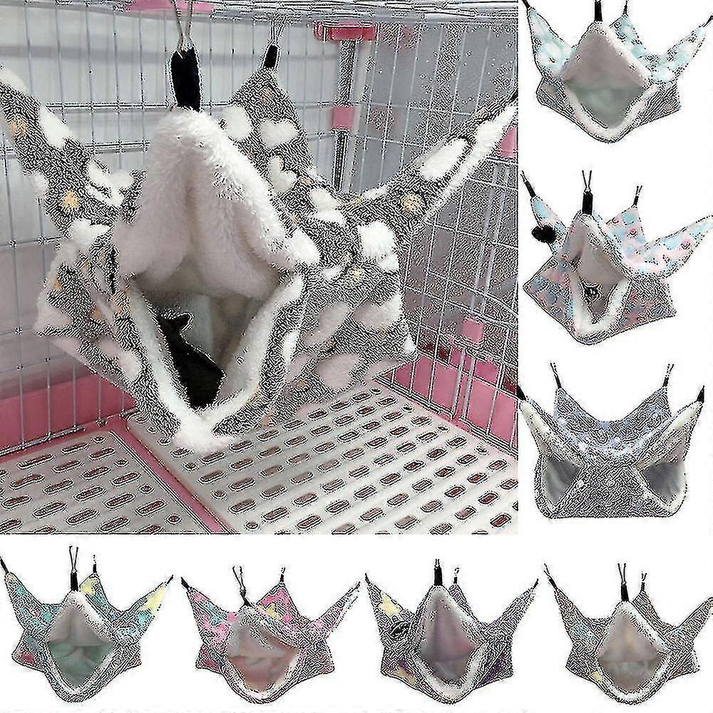 Hammock For Rats Double Thick Plush Warm Bed For Hamster House Nest Sleeping Bag