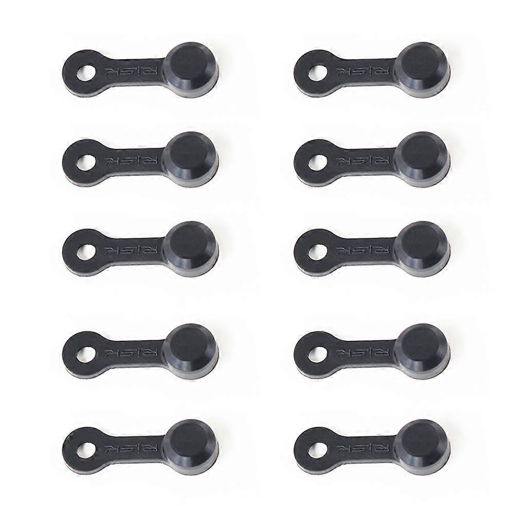 unbrand 10 Pieces Brake Bleeder Screw Cap Grease Fitting Cap Silica Gel Dust Cover Black