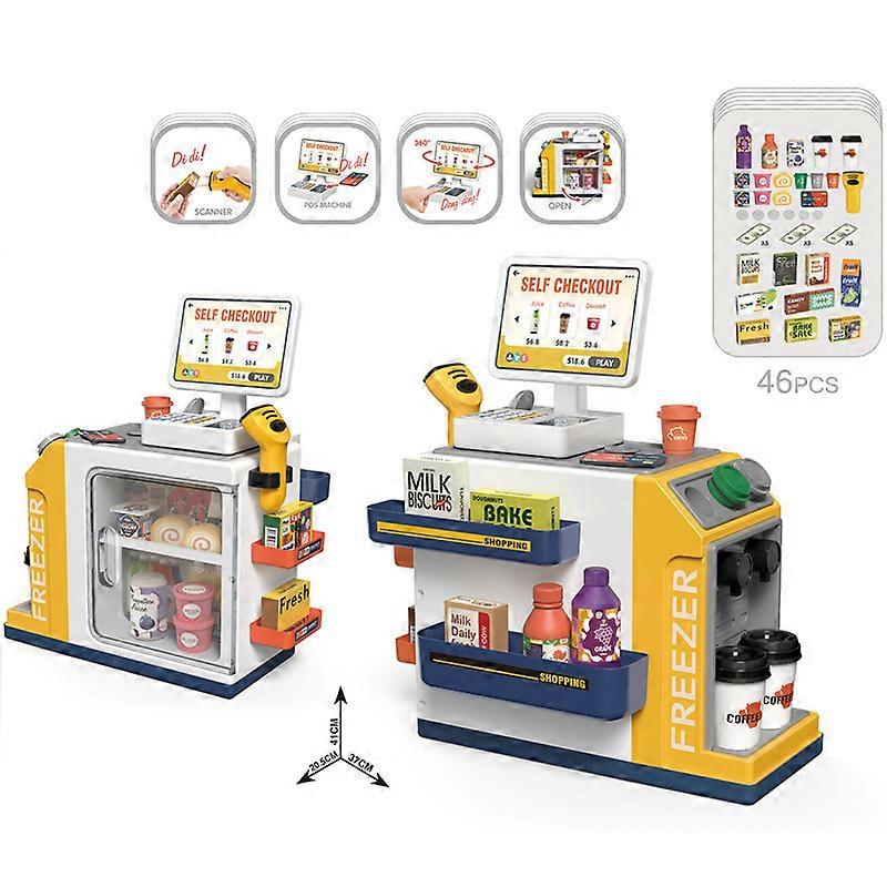 Children's Play House Supermarket Toys Vending Tables Shopping Card Swipe Scanning Checkout Counter Children's Interest Developm