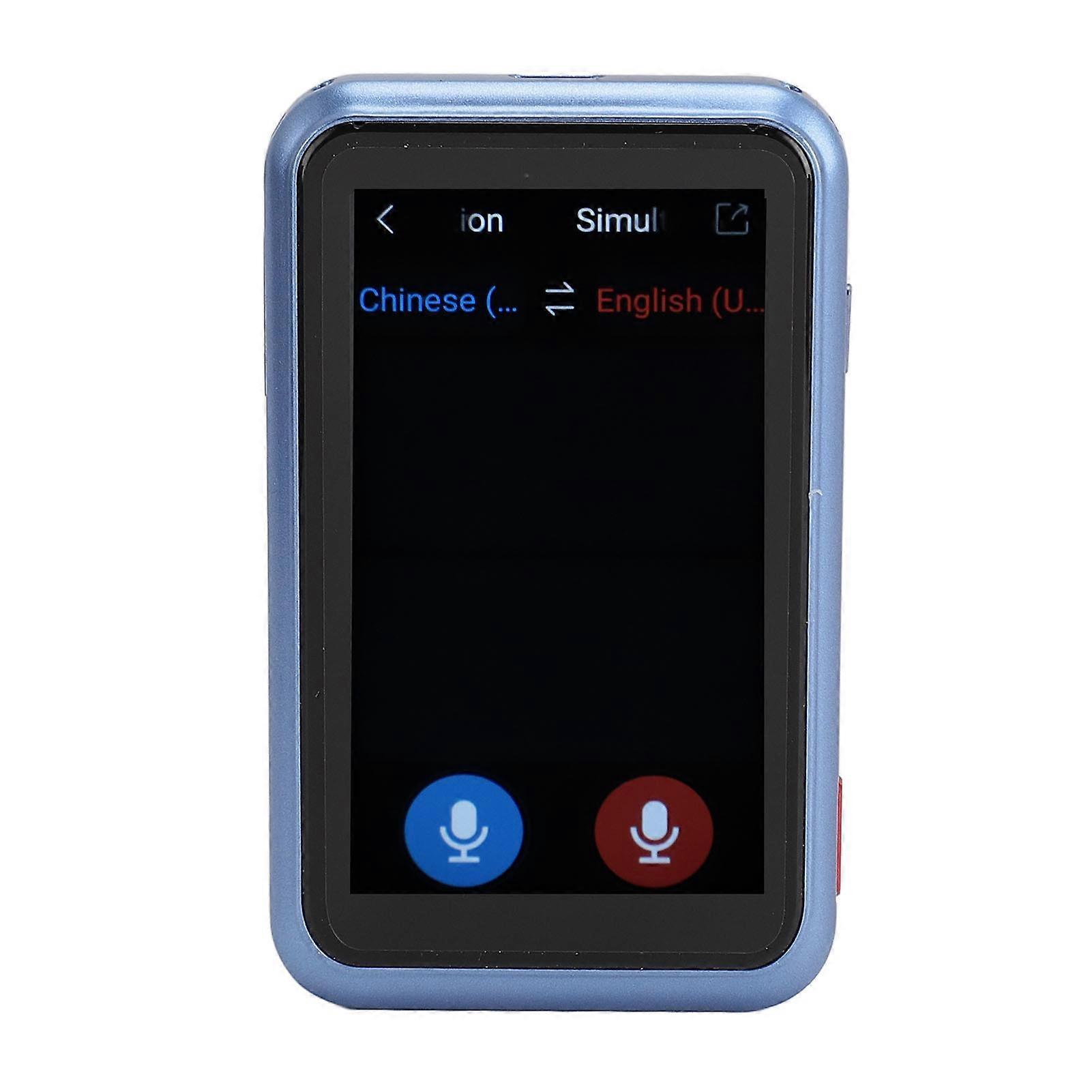 Language Translator Device with 3.0inch Touchscreen 138 Languages High Accuracy Smart HD Noise Reduction AI Voice Translator Blue