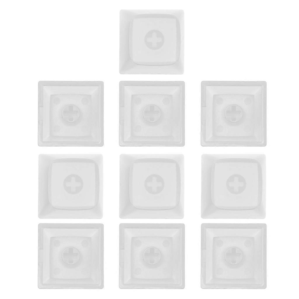 10Pcs PBT Transparent Keycaps XDA Backlit Key Cover for Mechanical Keyboard