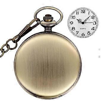 Gold Quartz Pocket Watch Fashion Steampunk Roman Numbers Display Men Women Gifts With Chain reloj de bolsillo