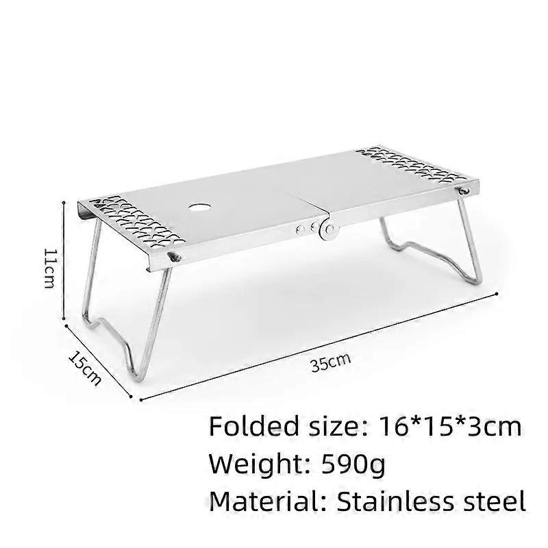 Table composée en acier inoxydable Ultralegant, mini table pliante, pique-en plein air, barbecue, réchaud, fournitures de camping
