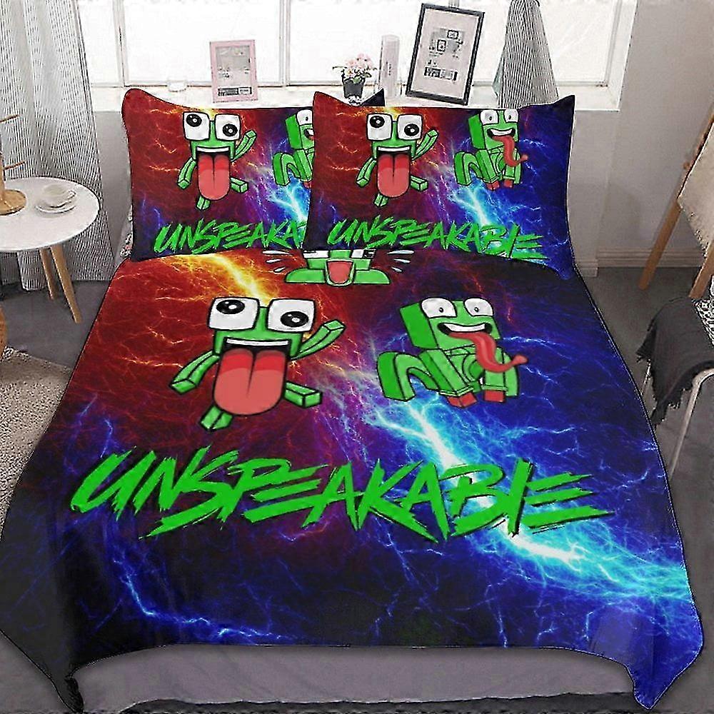 o1451 Lençóis Anime Unspeable Conjunto de Cama, Ultra Macio Conjunto de Cama Roupa de Cama com Capa de Edredom Unspeable Pillo (1 Capa de Edredom e 2 Fronhas) Cama Sh