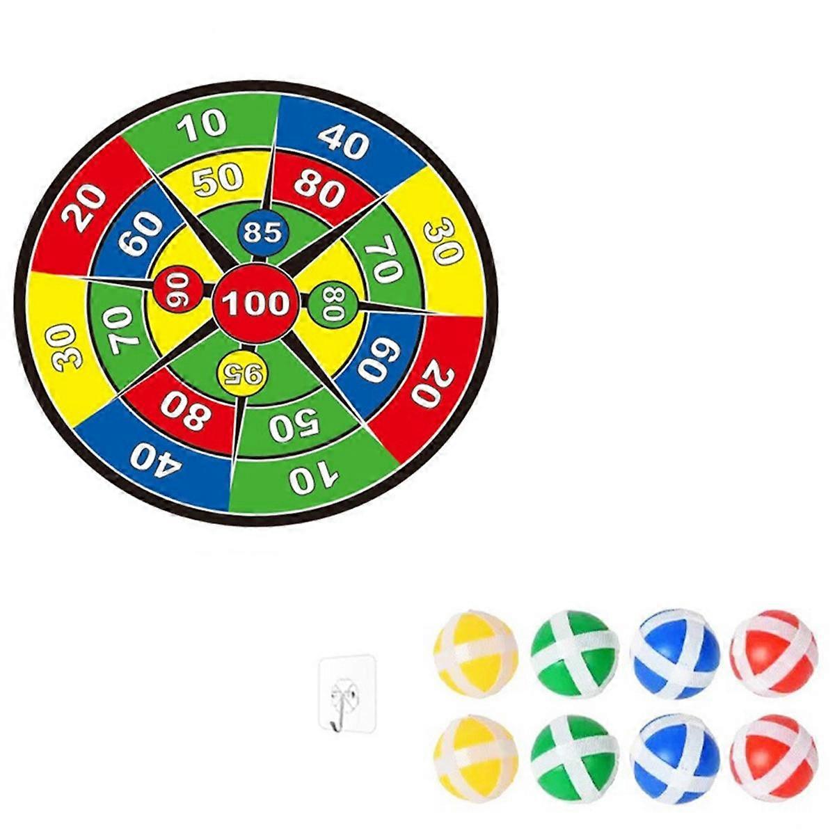 26in Large Kid Safety Board Game with 8 Sticky Balls Set, Family Party Sports Outdoor Toy for 3 4 5 6 7 8 9 10 11 B