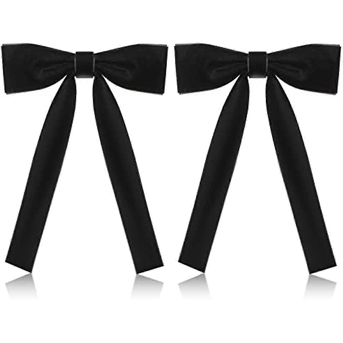 2er Pack Western Krawatten für Männer Kentucky String Krawatte Clip auf Fliege Colonel Sanders Schwarz Cowboy Fliege Party Schwarz One Size