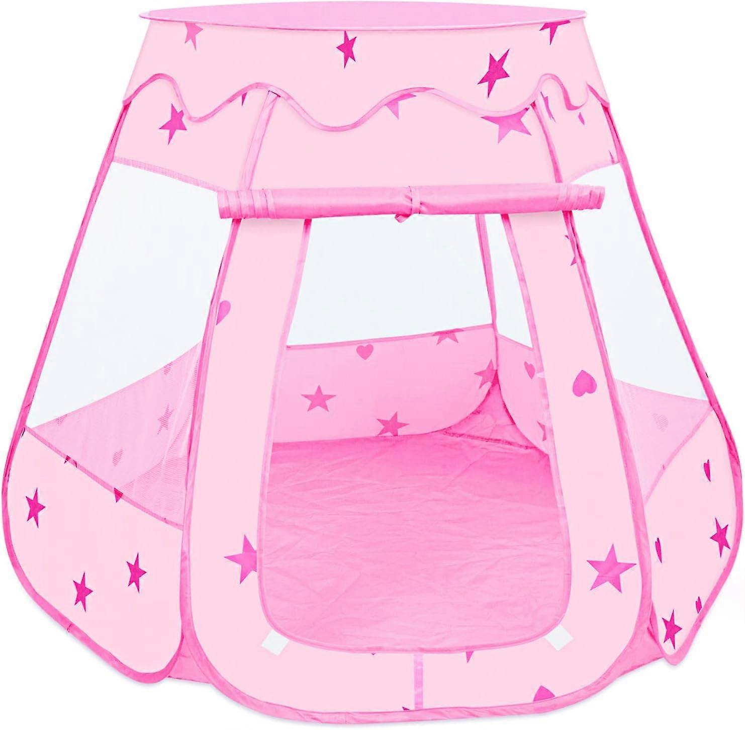Pink--ente Playground for Kids, 115 x 93cm Foldable Ball Pit, Pop Up Ball Pit Pool, Toddler Toys Gifts with Storage Bag (Balls Not Included)