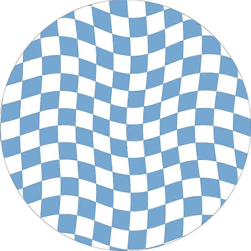 Uregelmæssigt Skakternet Soveværelse Tæppe Rund Simpel Design Helfarve IG Mode Stue Tæppe Polyester Sød Dekoration Hjem