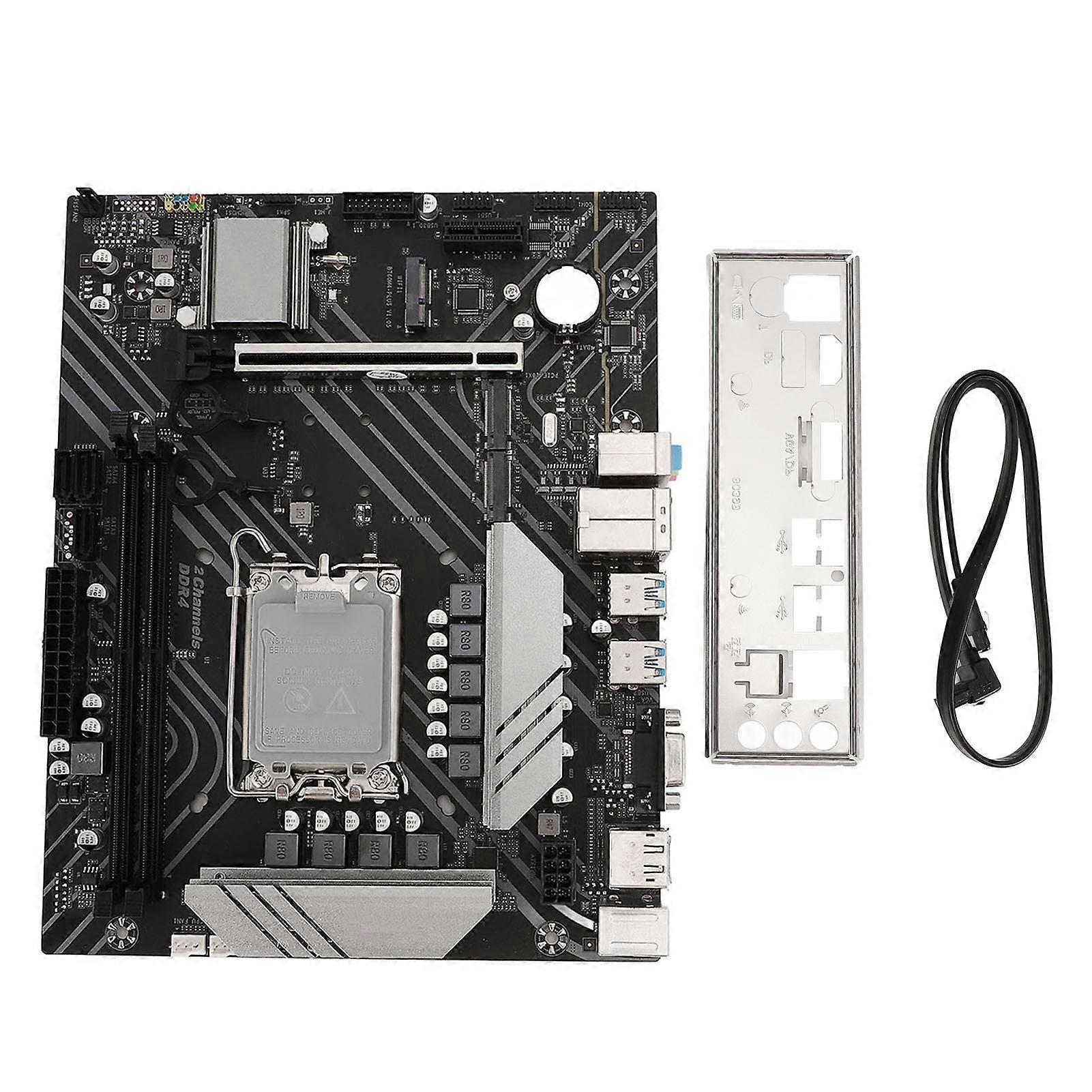 B760M4 Scheda madre DDR4 wireless Doppio slot M.2 PCIE 4.0 1000Mbps USB3.2 Gen1 Scheda madre da gioco per LGA 1700 per processori Celeron