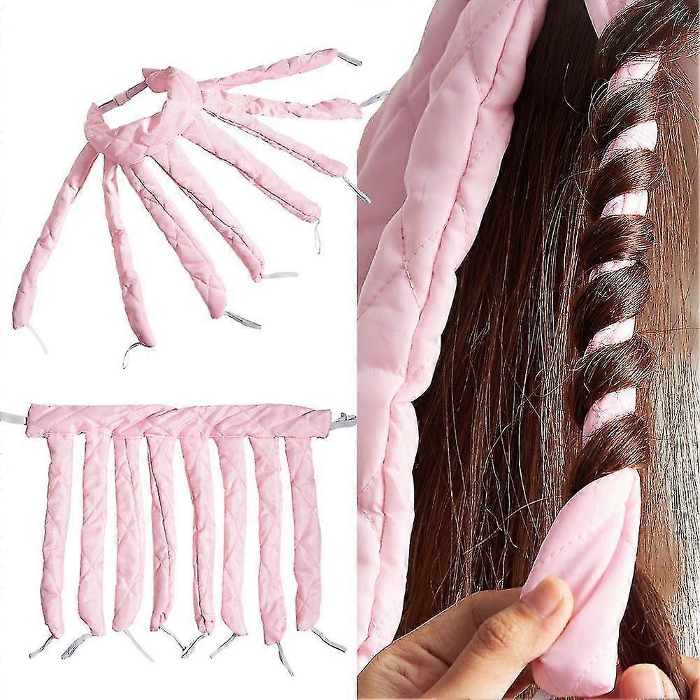 Cachos de cabelo sem calor, sem faixa de cabeça de cachos espiral de calor, rolos de cabelo para a noite, cachos de polvo