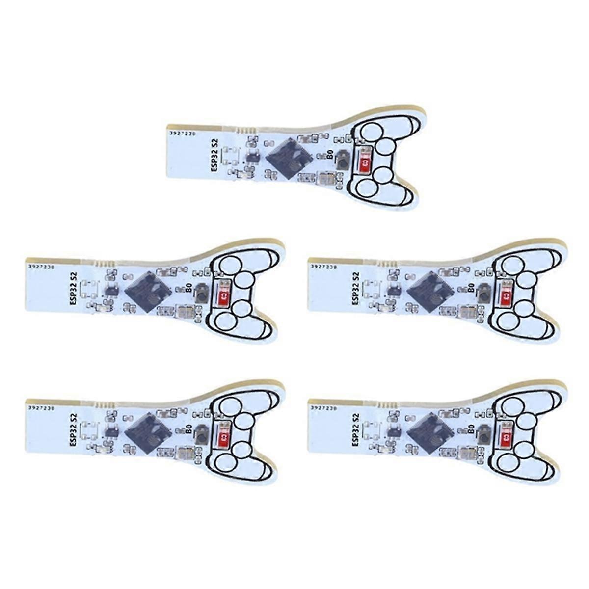 5Pcs ESP32 S2 Key No Plugging Easy Use Write Software Development Board Built-in U Disk for 9.0.0