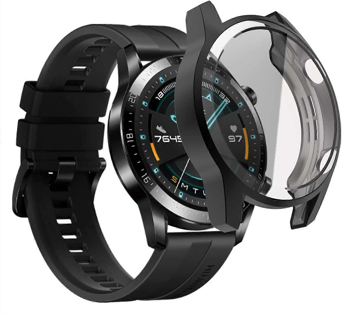 Protective Case Covers with Soft TPU Screen Protector for Huawei GT 2 46mm Smart Watch