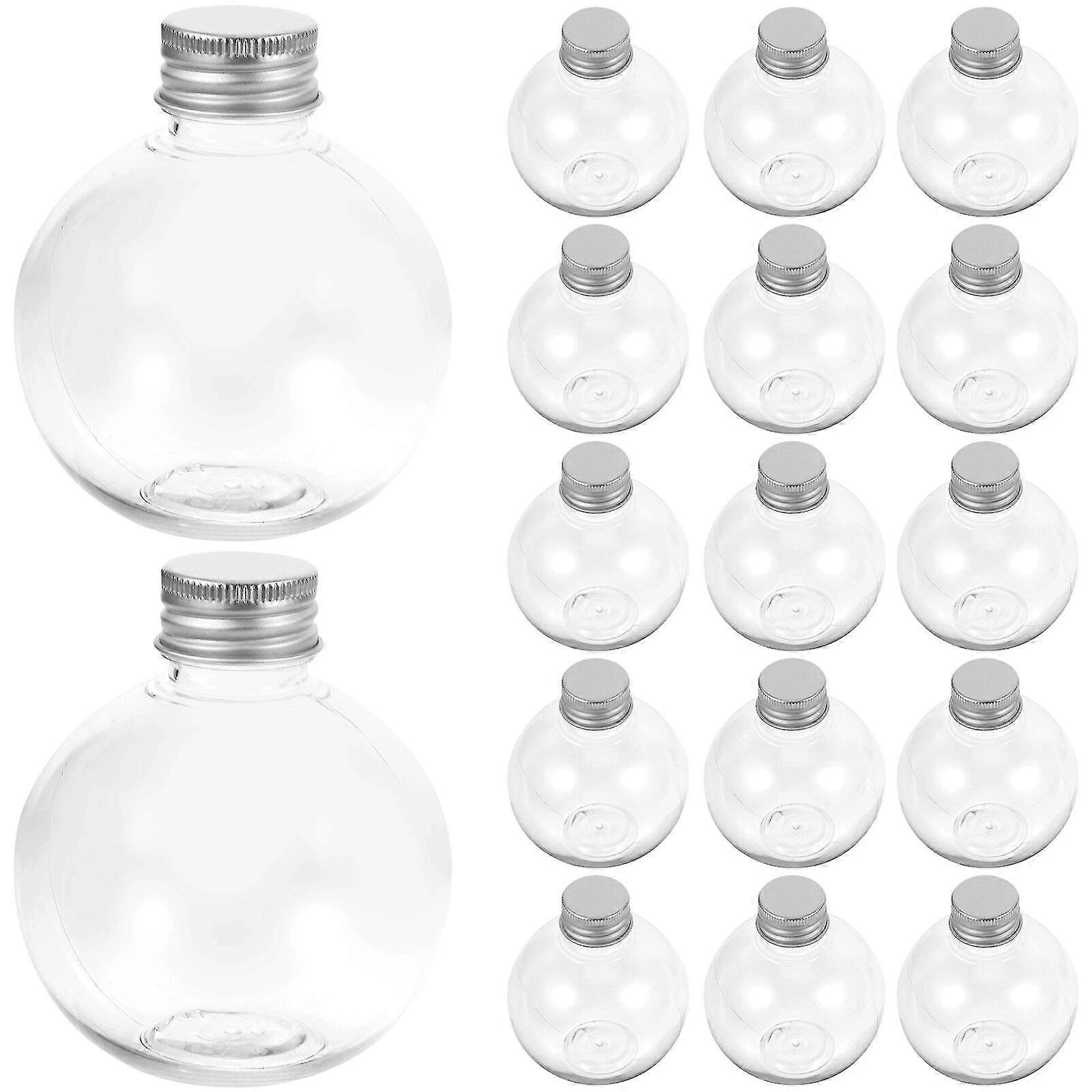 25pcs 150ml Transparent Plastic Bottles Round Bulb Shape Bottle Decoration