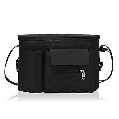 Pram Bag Baby Stroller Organizer Large Capacity Pram Bag with Cup Holder Universal Baby Buggy Organiser with Adjustable Shoulder Strap Portable Pushch