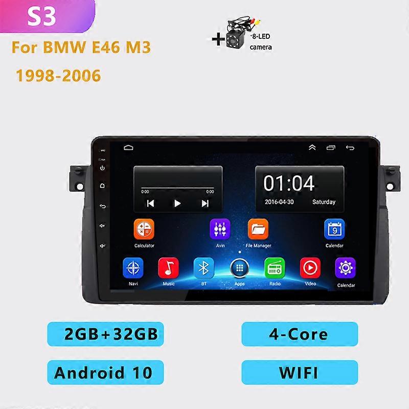 2DIN Android 10 Car Radio Multimedia Player Carplay Auto GPS navigation for BMW E46 M3 Rover 318/320/325/330/335 1998 1999-2005