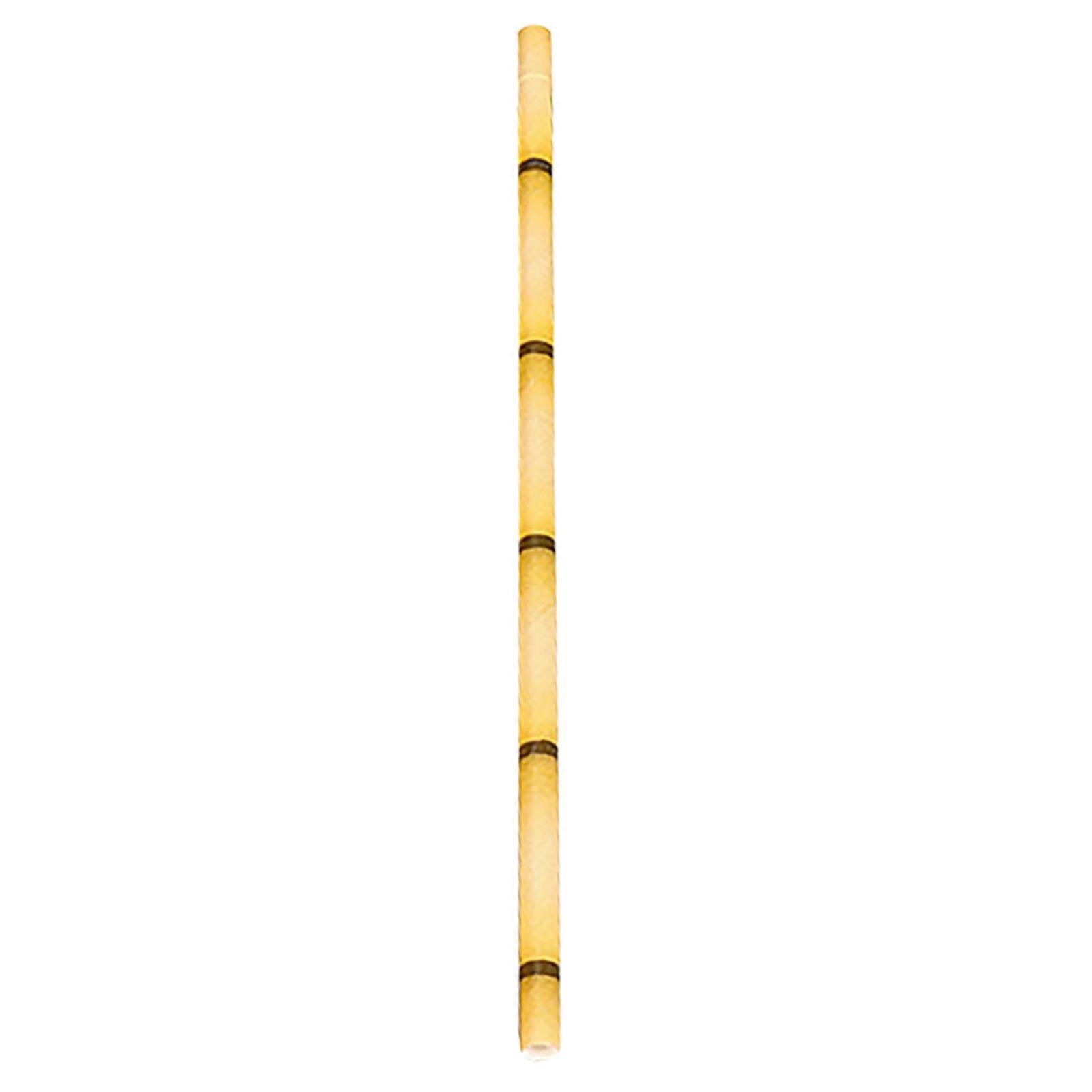 50Pcs Paper Straw Flat Mouth Bright Color Bamboo Pattern No Odor Eco-friendly Drinking Long Tropical Party Beverage Straw for Club
