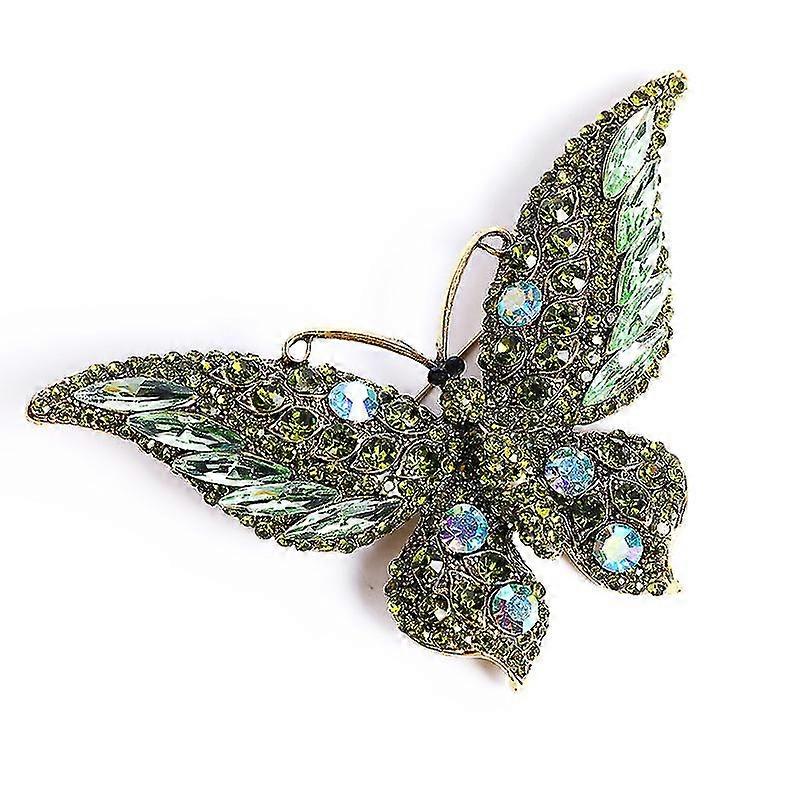 Moda strass grande farfalla spilla