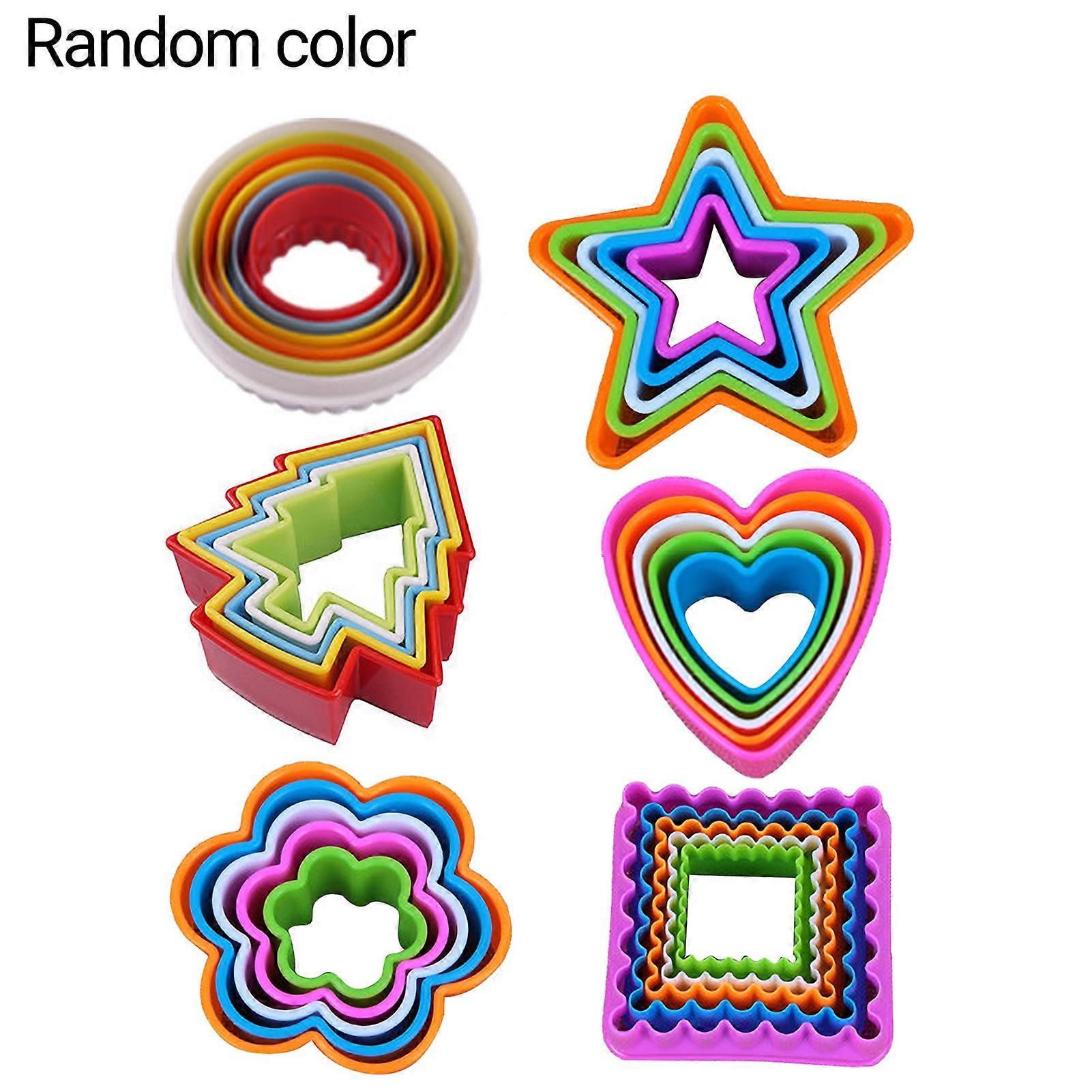 6 Set Plastic DIY Cake Cookie Biscuit Fondant Cutter Molds Kitchen Baking Tools