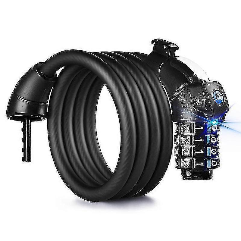 Bike Lock 150cm Long Bike Code Lock Scooter Lock With Heilwiy 5 Digit Code And Mounting