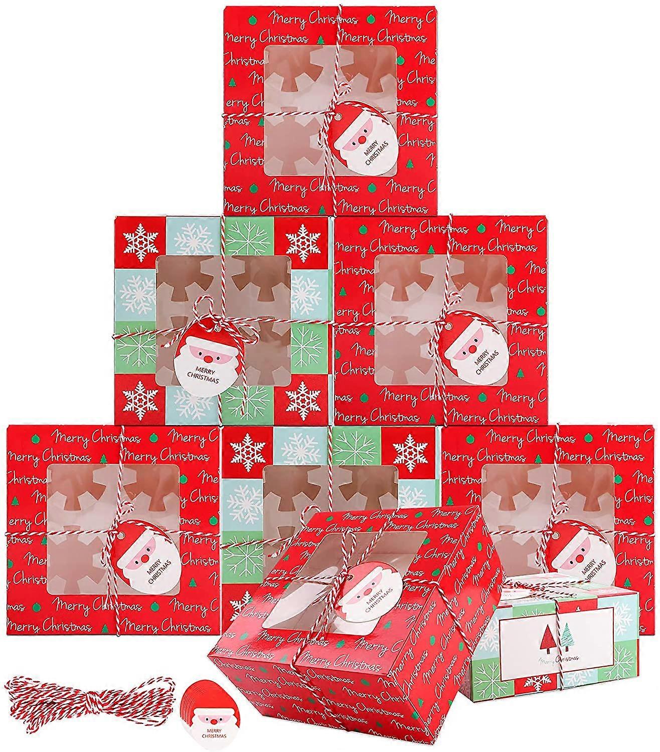Set of 10 Christmas cake boxes