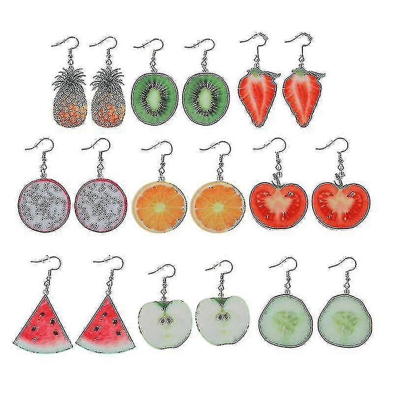 Unique Classic Simulated Fruit Shape Stud Earrings Multi Type Earrings Unisex