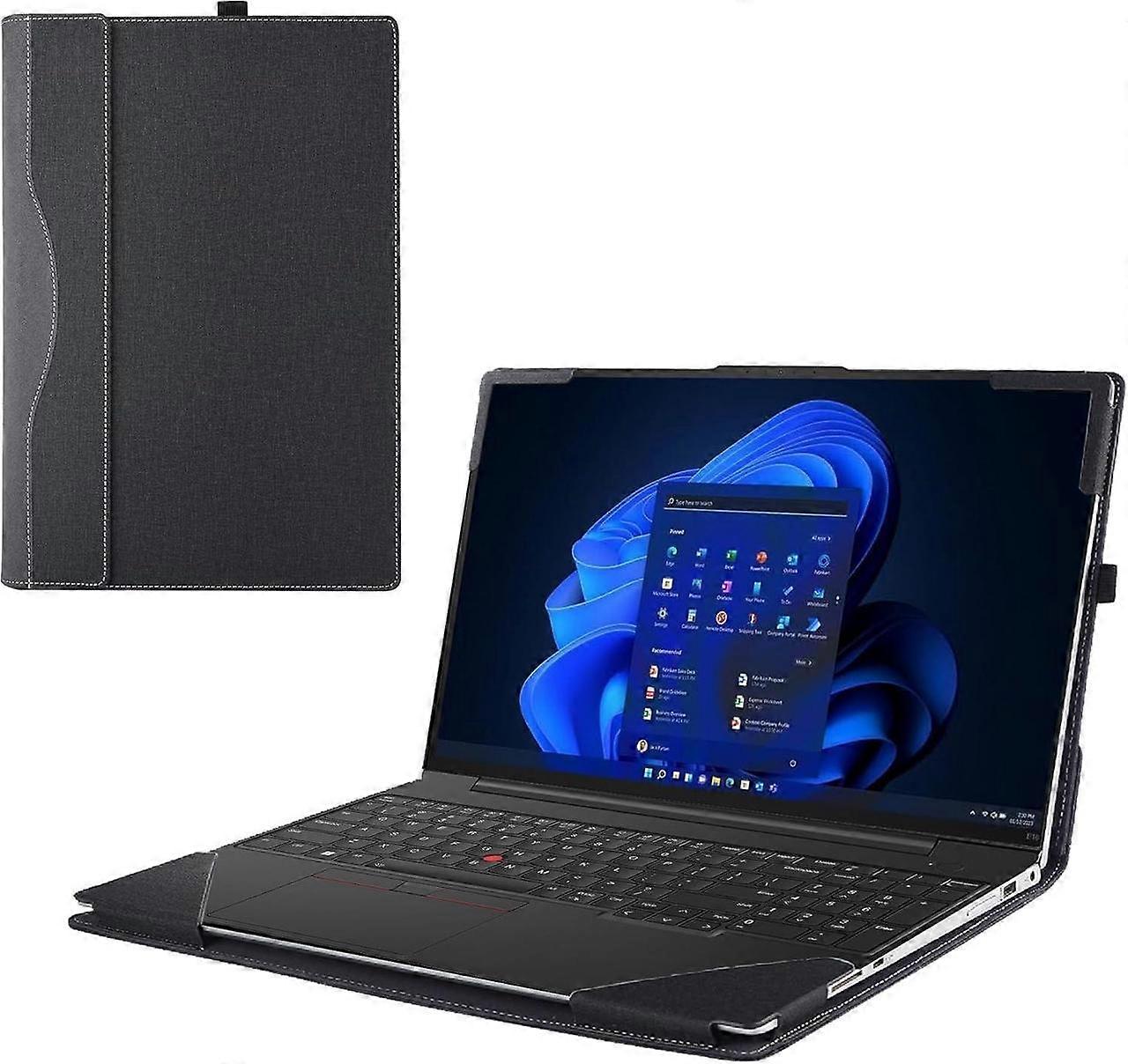 Laptop Case for 13.8 inch Microsoft Surface Laptop 7 2024 Windows PC with ARM CPU and AI-Powered Copilot+, PU Leather Folio Stand Laptop Protective Co
