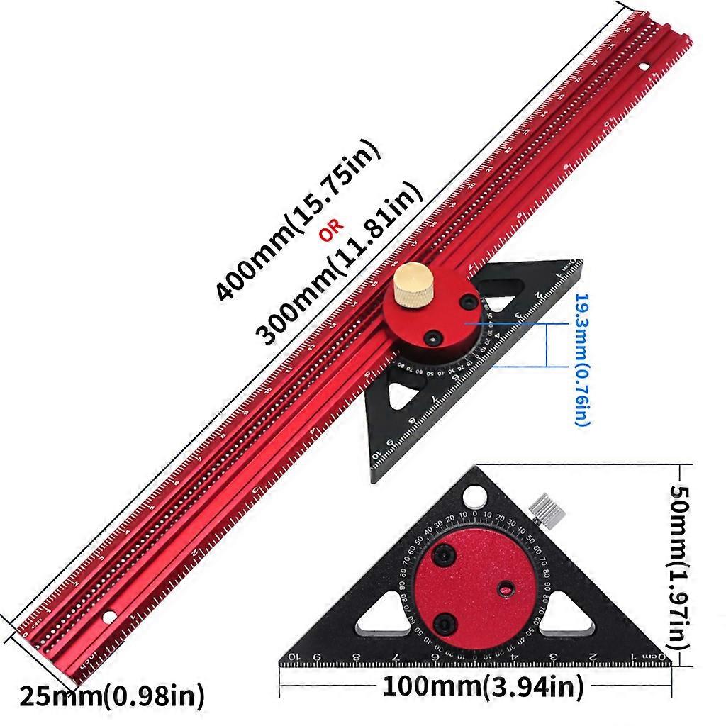AnglesRuler Drawing Layout Measurement Tool Woodworking Scriber Gauge Industrial