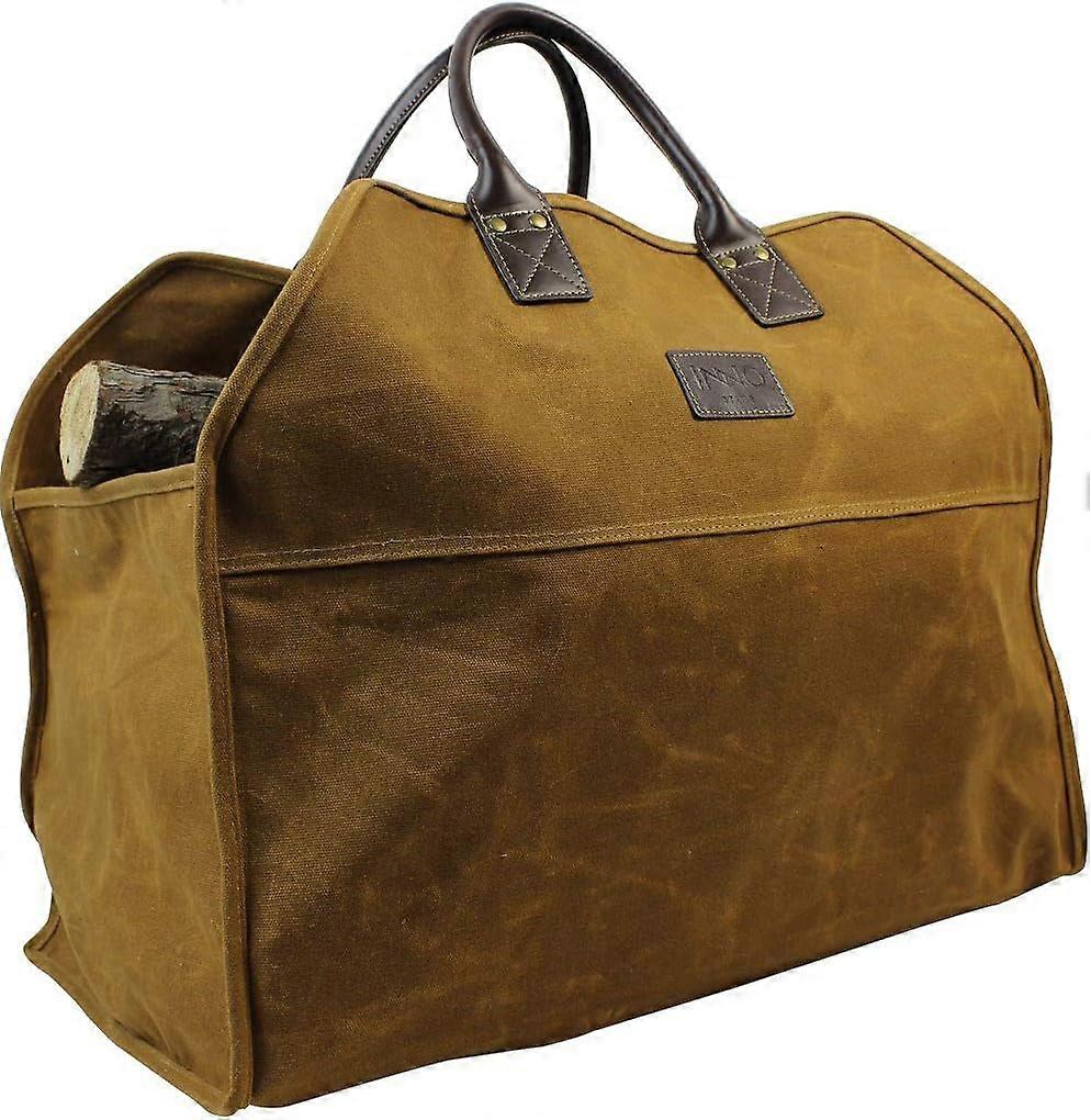 1PCS Waxed Canvas Wood Log Carrier Bag - Strong and Durable