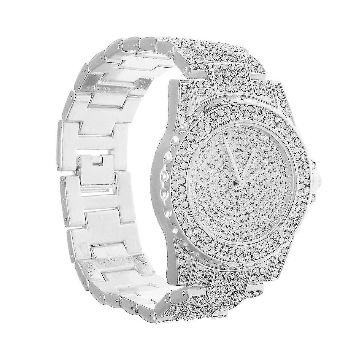 deffrun luxury diamond crystals smooth surface women quartz watch