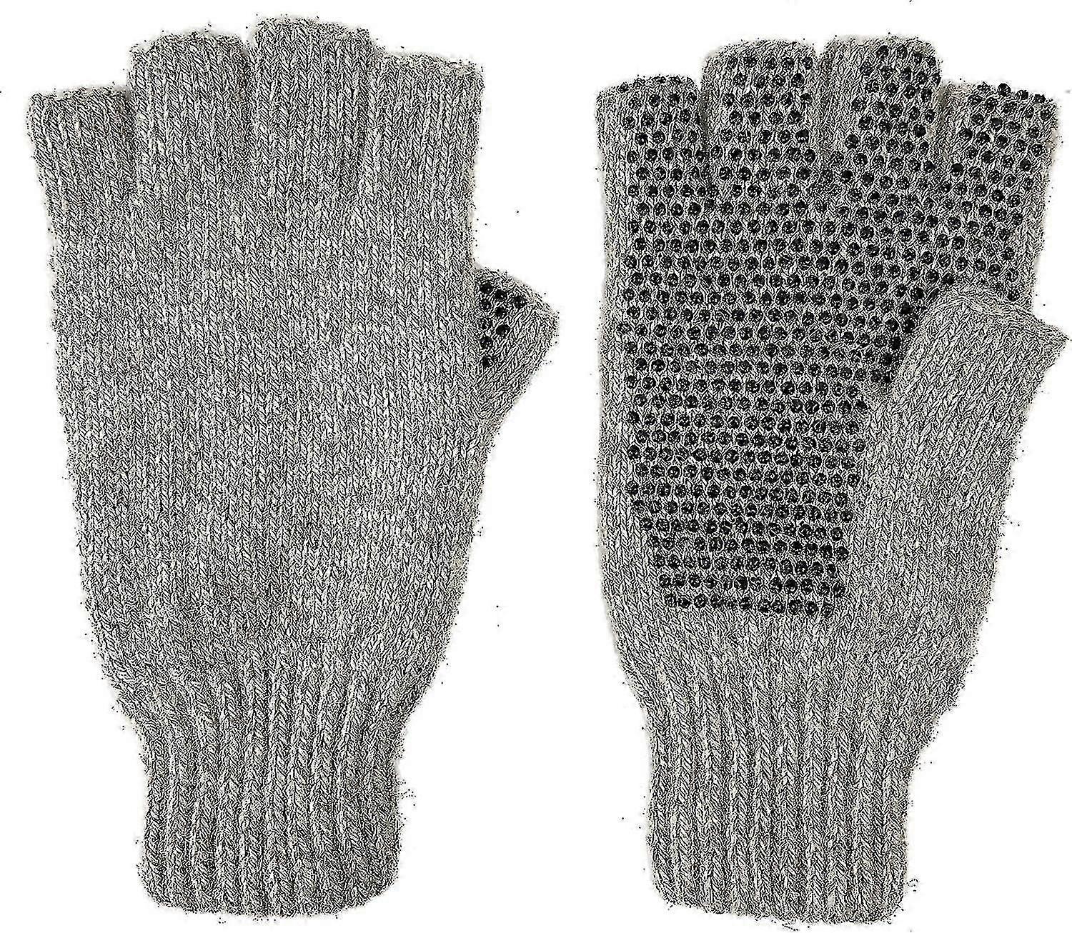 Men's Wool Knitted Fingerless Ragg Gloves With Thinsulate Lining