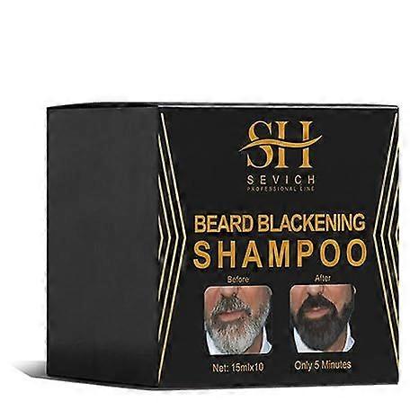 Shampooing colorant pour barbe noire, Soin de la barbe Réparation Couverture grise Après-shampooing pour moustache, Couverture pour cheveux gris, Sans parfum
