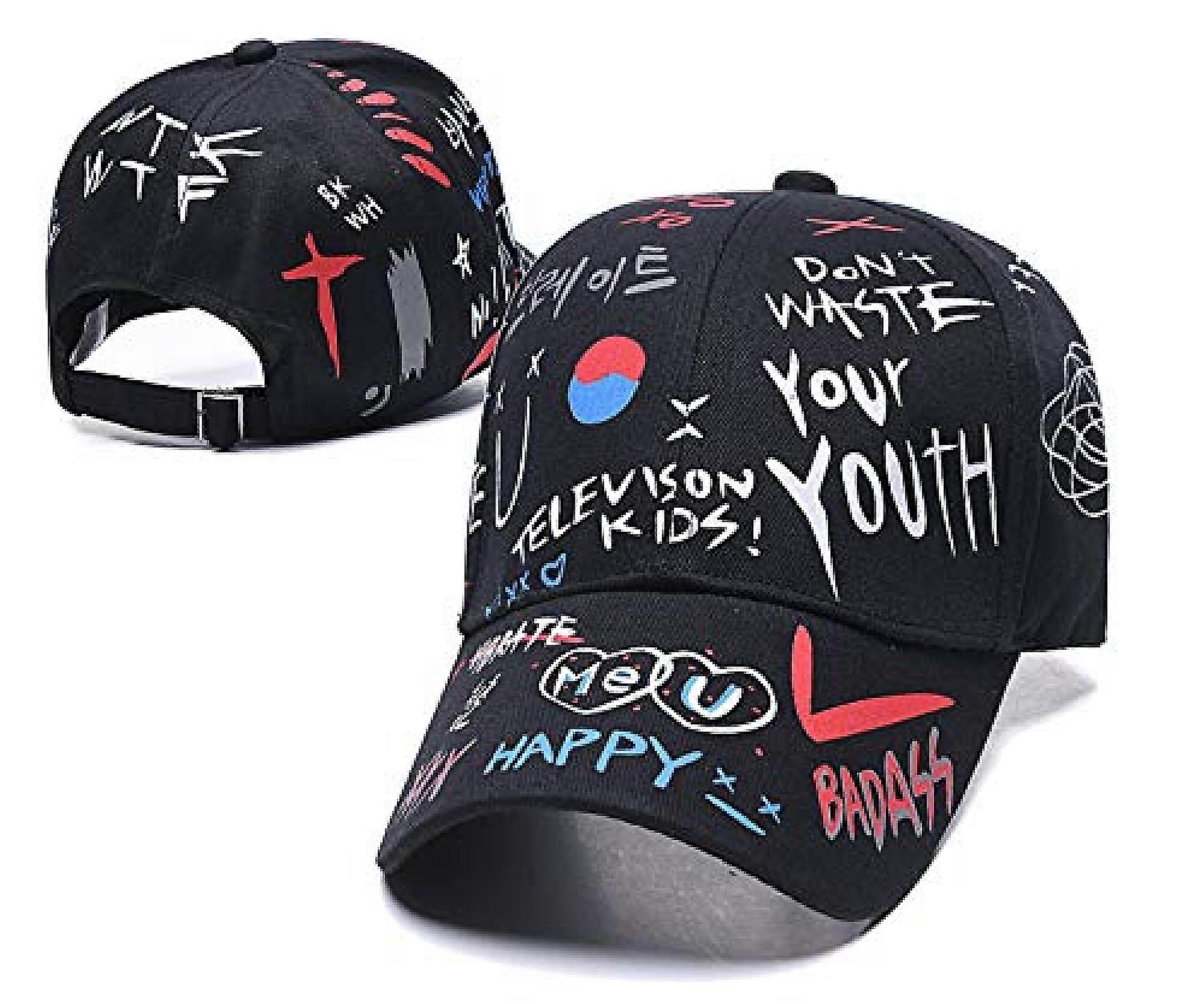AVEKI Graffiti Hat Adjustable Doodle Baseball Hat for Men Women