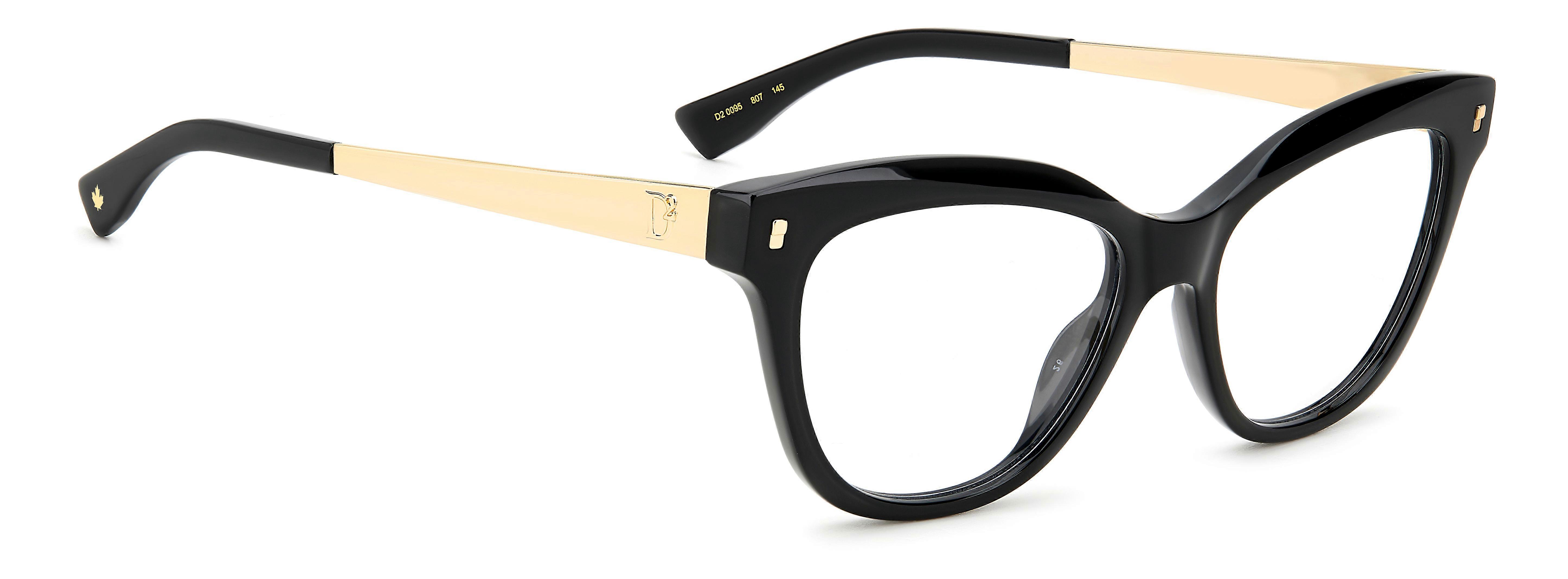 Eyewear Frames DSQUARED2 D2 0095 807 BLACK 52/16/145 WOMAN