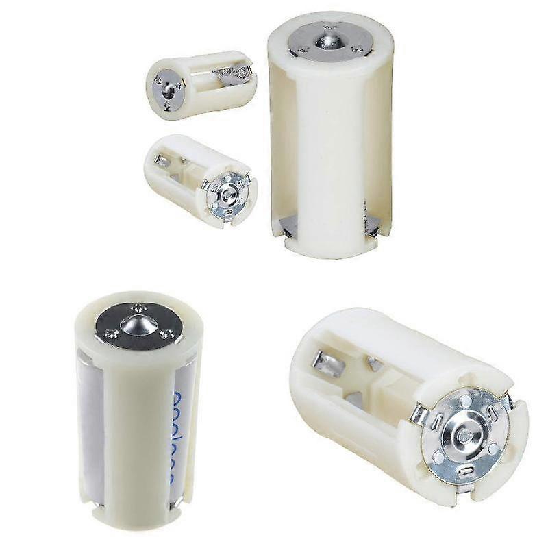 4PCS Translucent AA to Size D Battery Converter Adapter Case AA Battery Case
