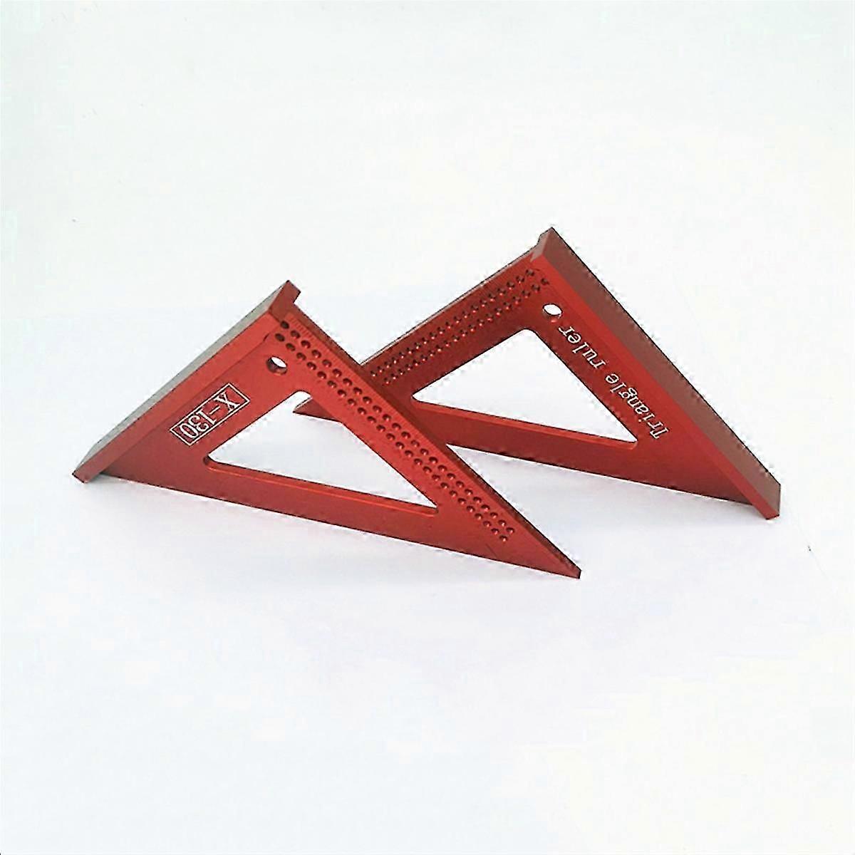 Woodworking Hole Scribing Gauge 45/90 Degree Triangular Ruler Double Scale Right Angle Ruler Measuring Marking Tool