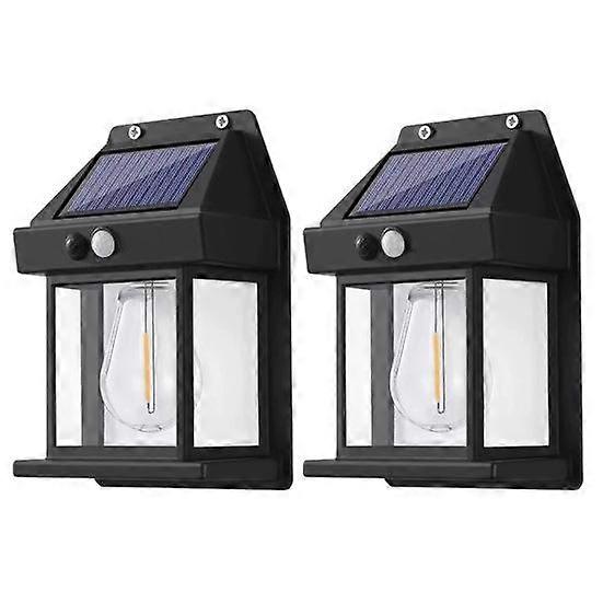 Solar Wall Lights Outdoor Wall Mount Light with 3 Lighting Modes Motion Sensor
