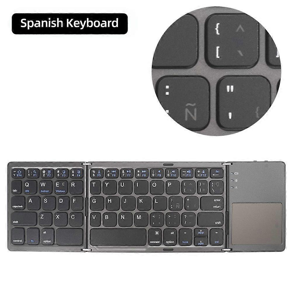 Hebrew/Korea/Russia Wireless Folding Keyboard with Touchpad Rechargeable Foldable Bluetooth Keyboard For Windows Phone PC Table