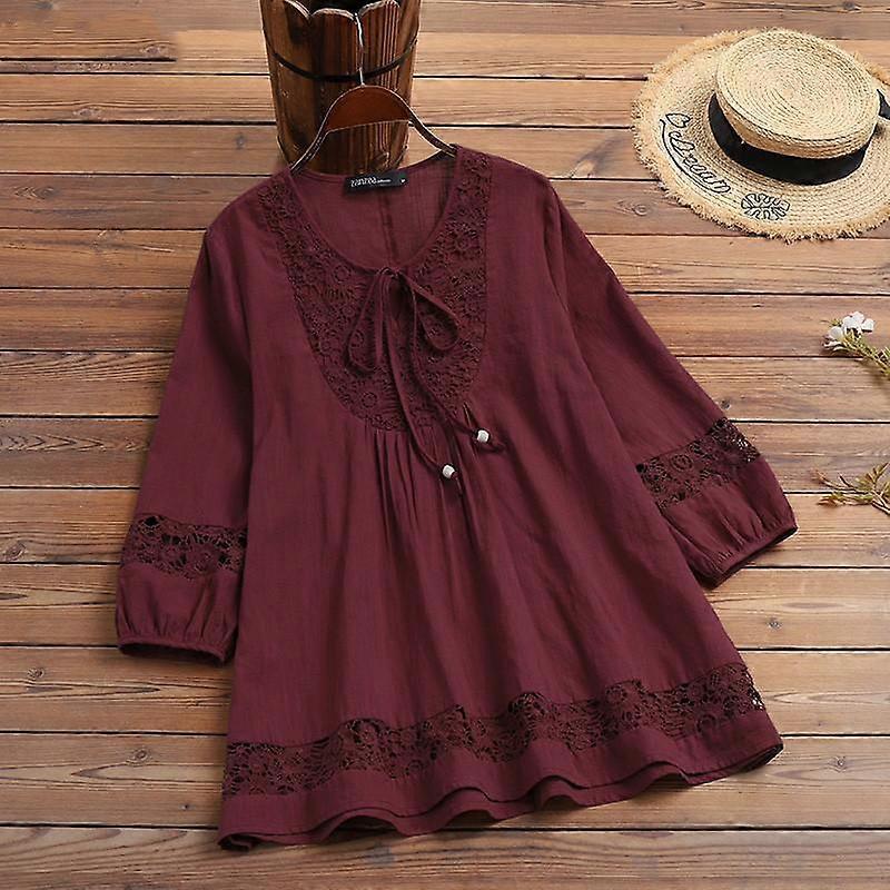 Cotton & Linen Lace Loose Top