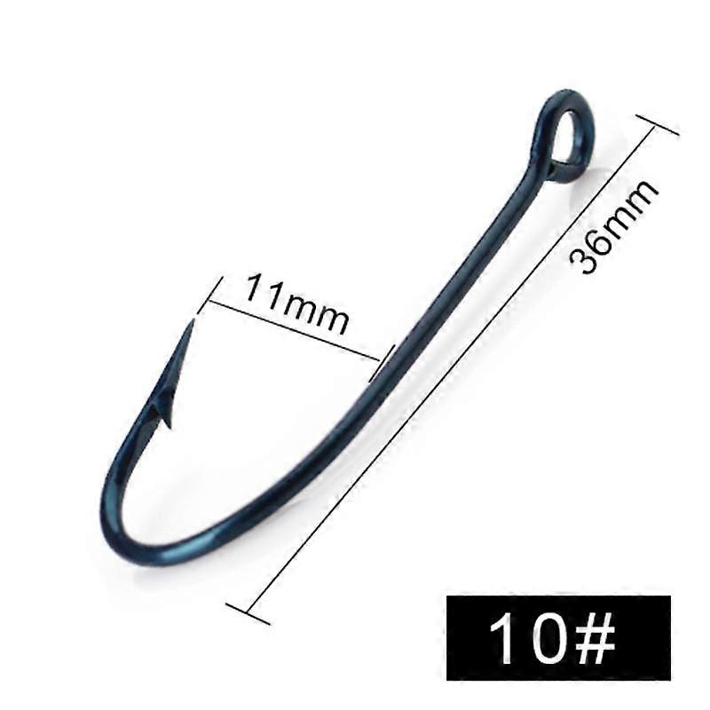 FTK 50pcs/1 Package 14mm-36mm Round Black Nickel Big Ring Sea Hook 10#-20# Japanese Fish Hook, Isini Hook, Carp Bait Hook