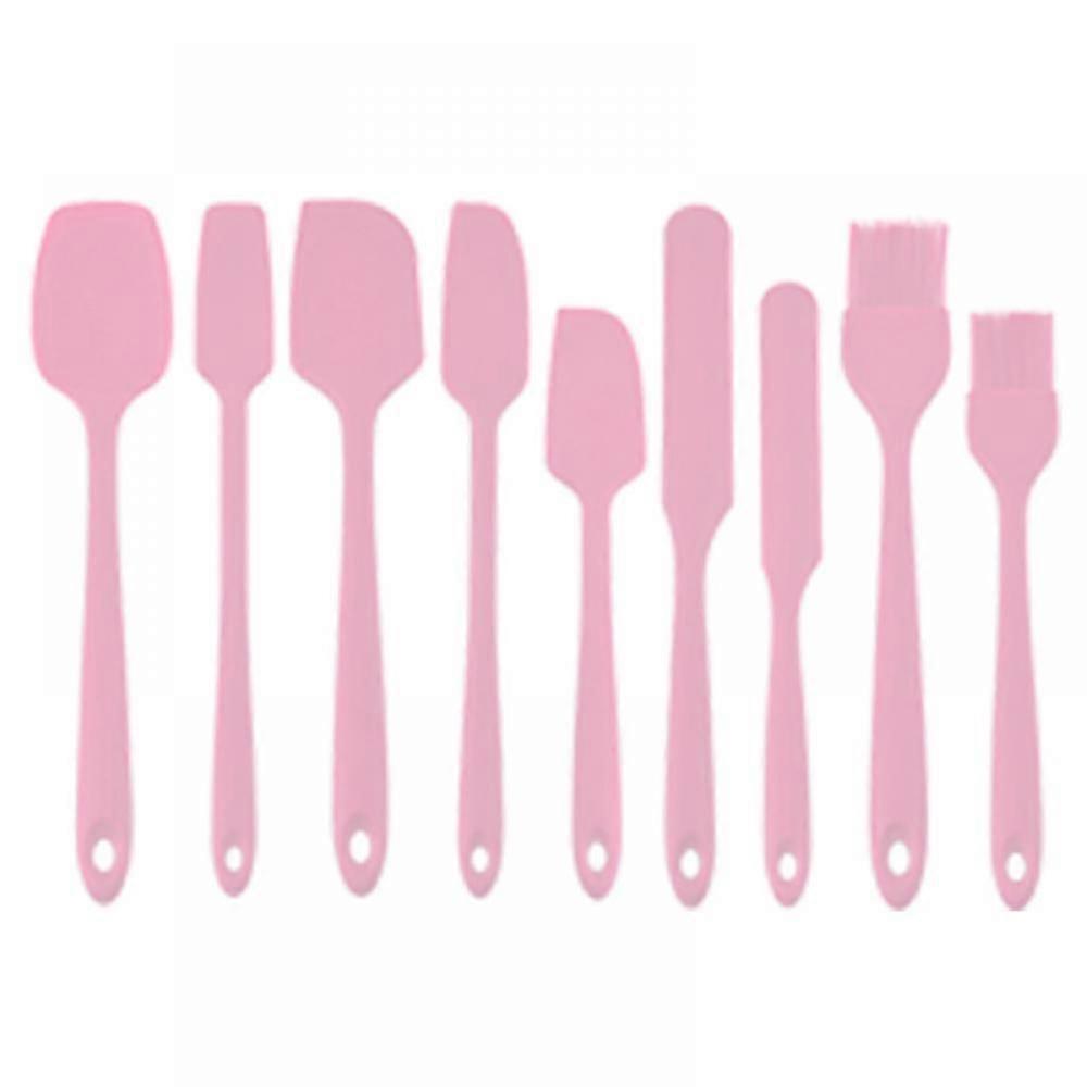 Kitchenware Baking Tools Cream Silicone Kitchenware Set of 9 Kitchen Utensils Cake Scraper Blade